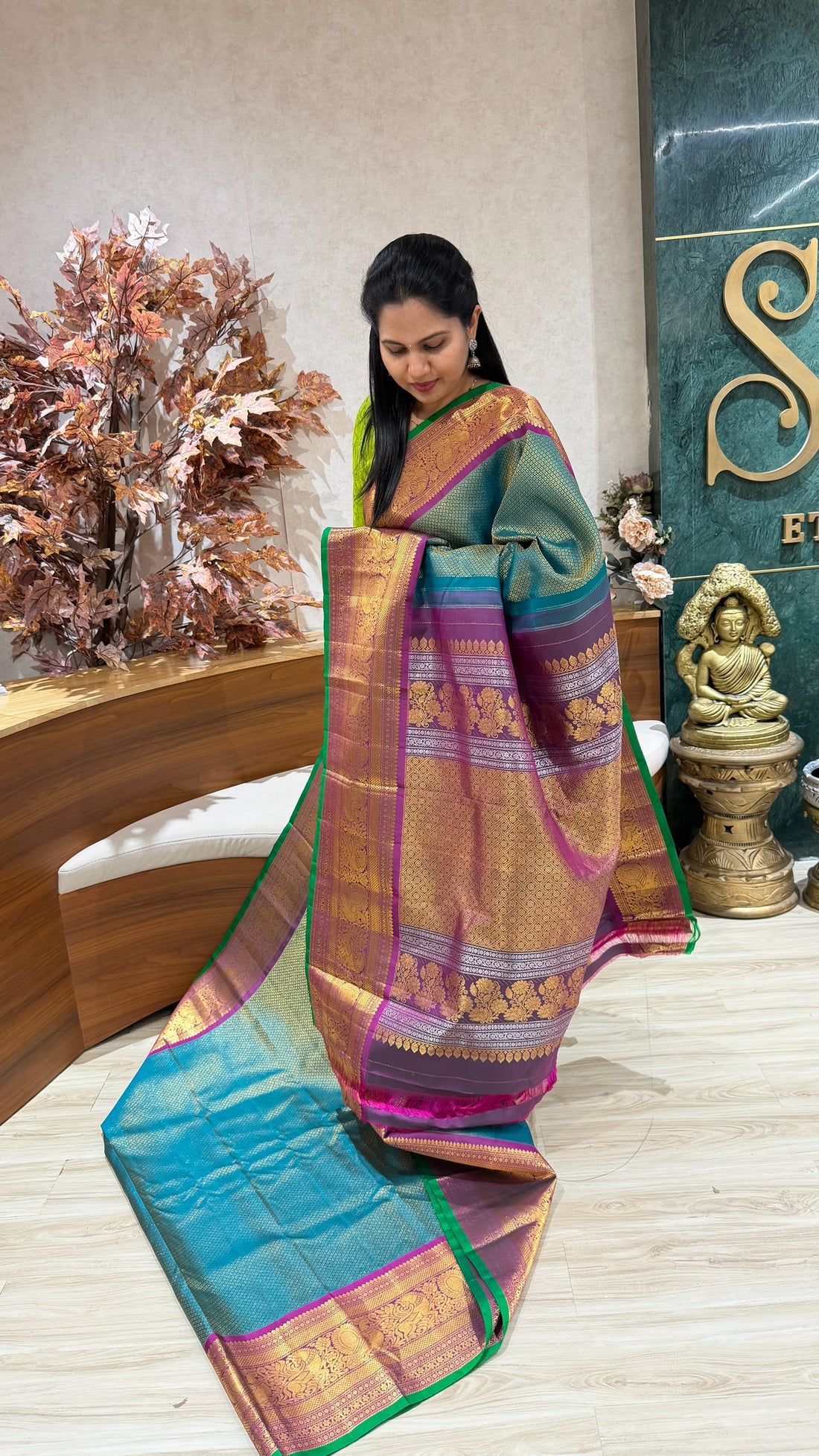 Handloom brocade Gadwal