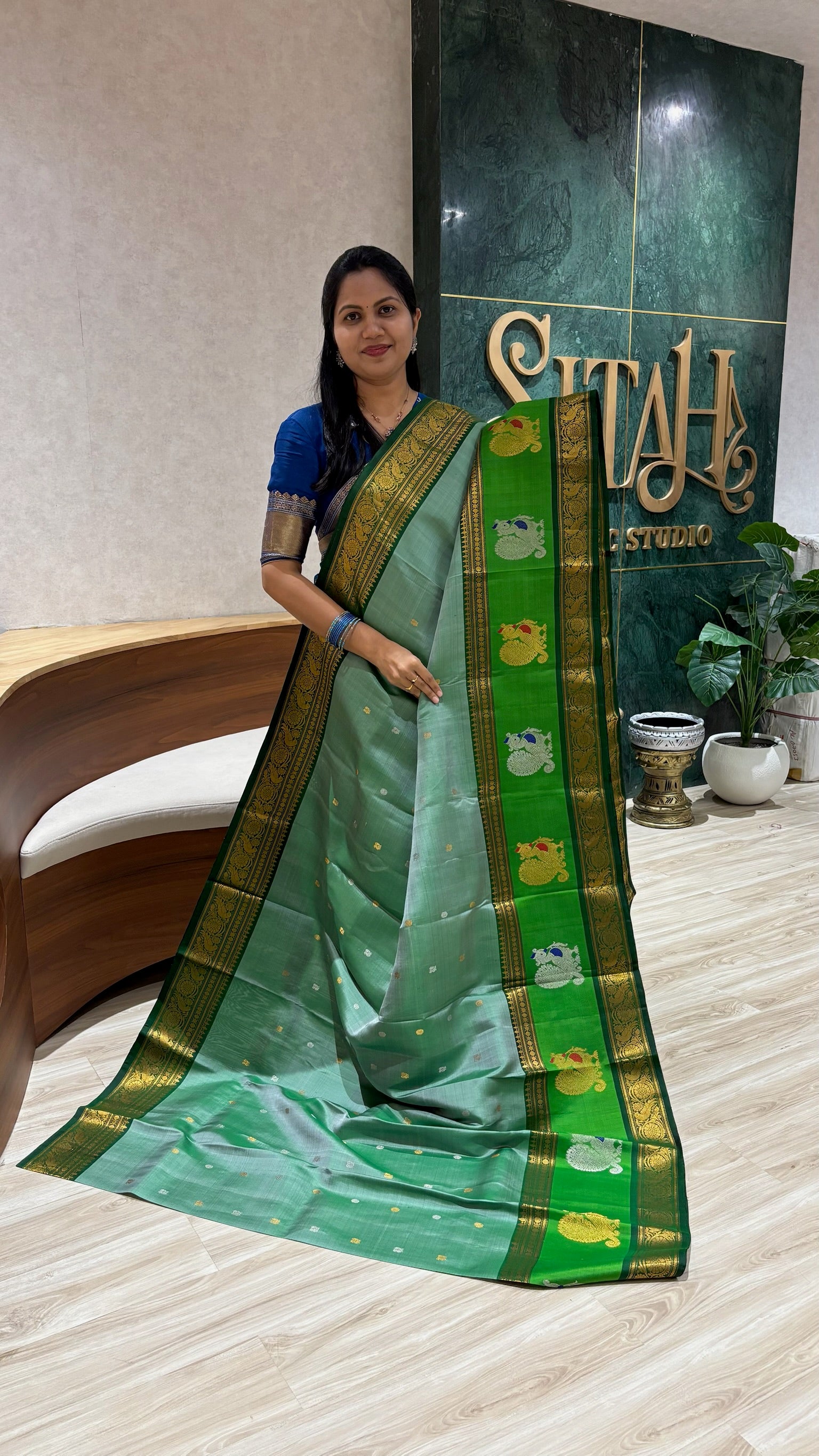 Handloom gadwal pattu