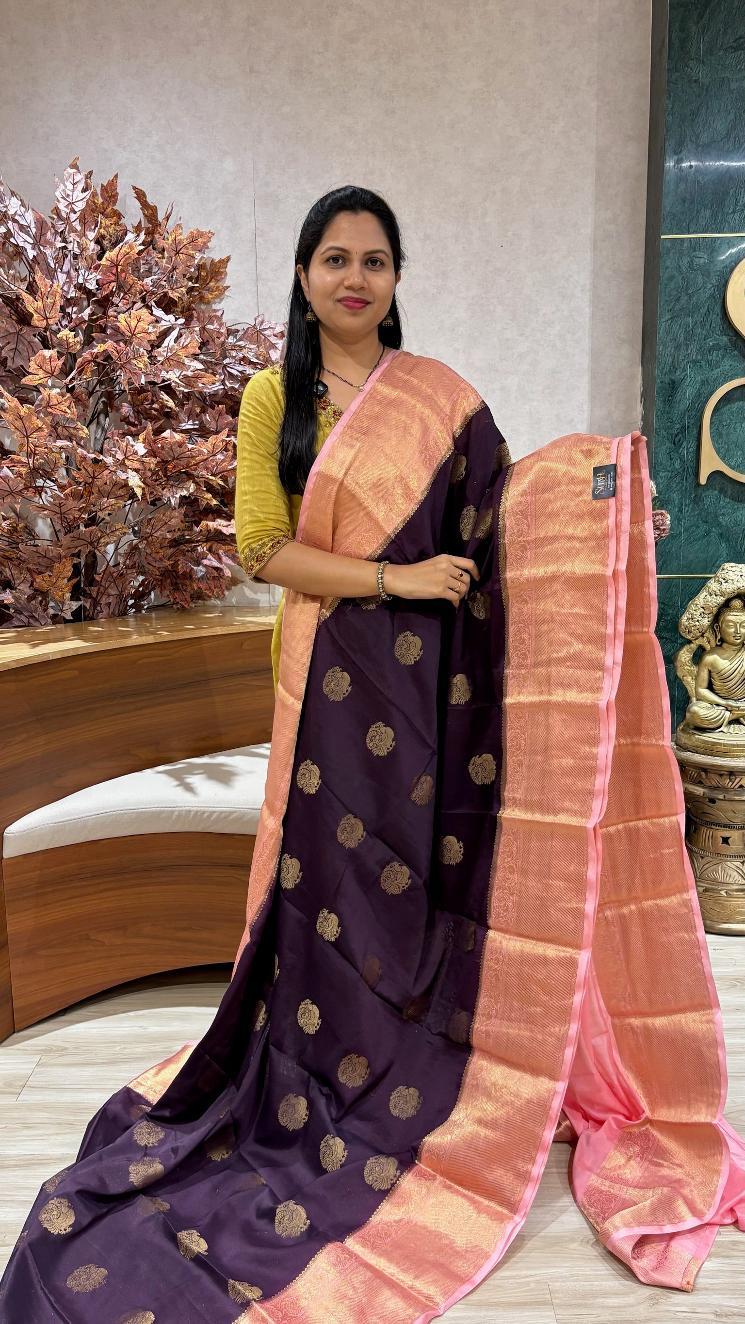 Mysore silk with kanchi borders