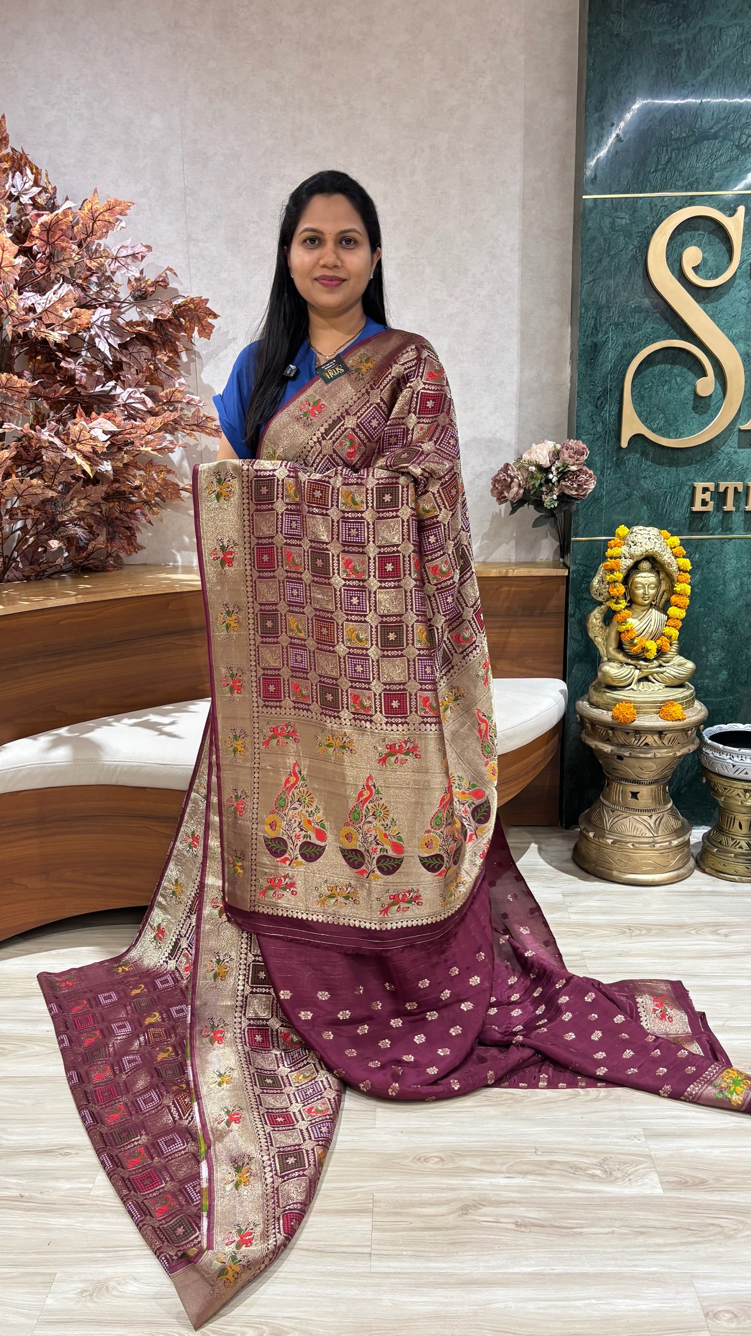 Georgette banaras weaving