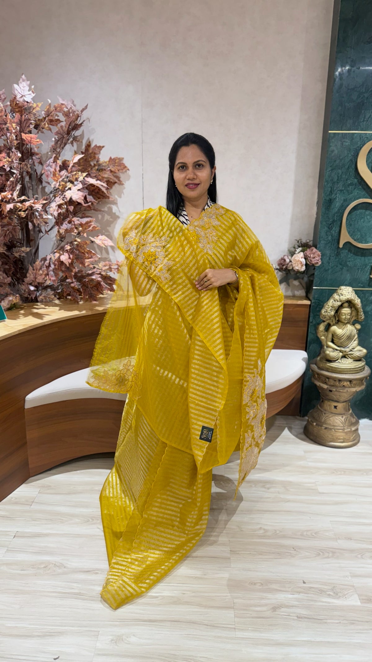 Tissue  kora embroidery