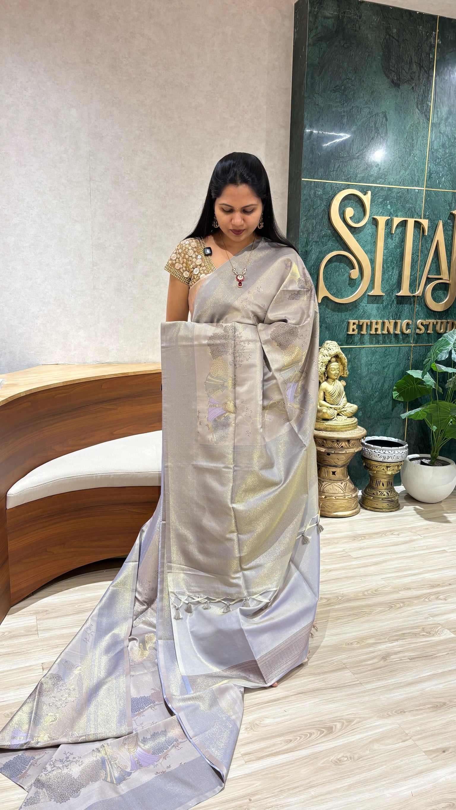 Light weight tissue blue grey