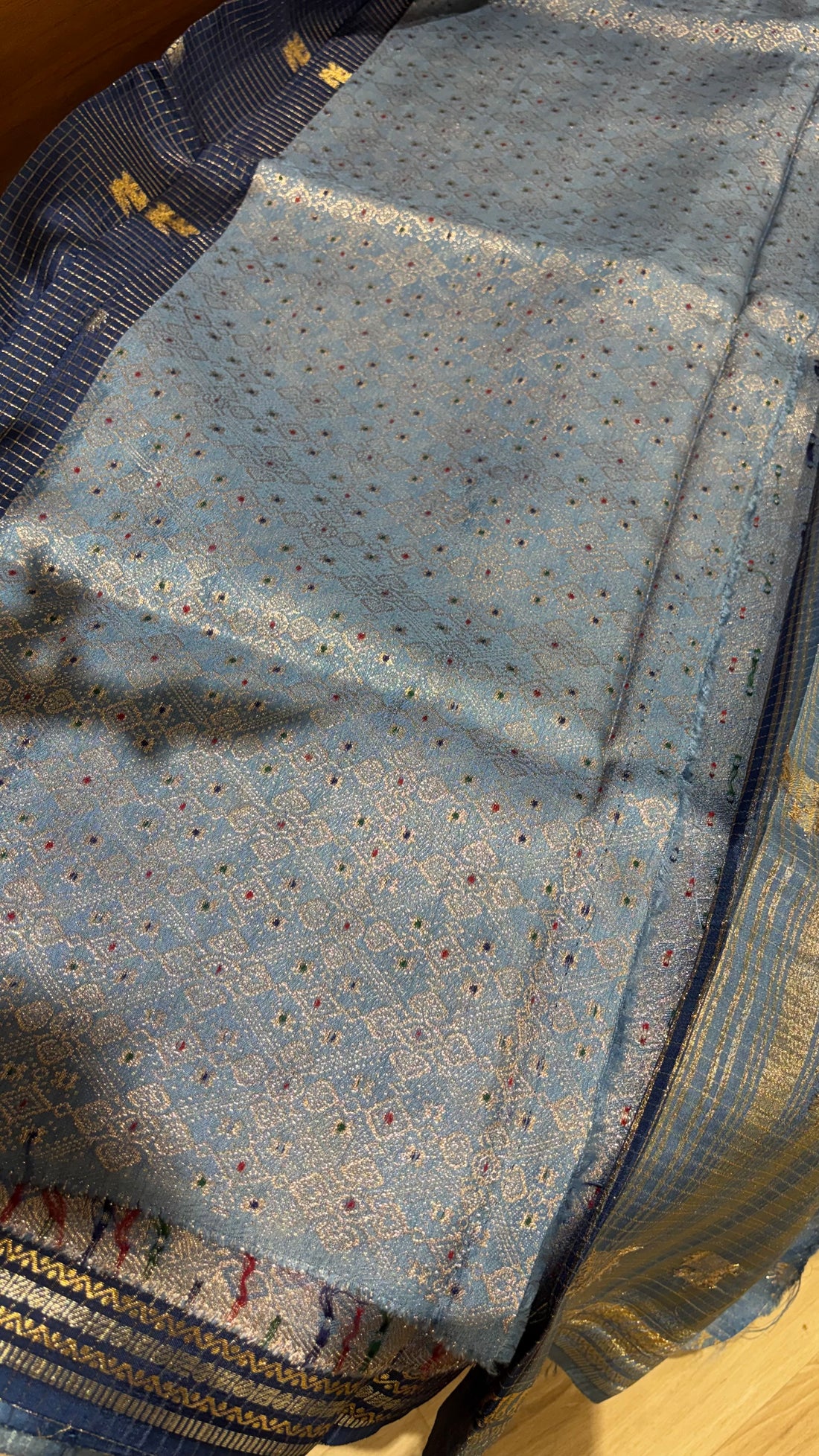 Vintage checks blue blouse 1