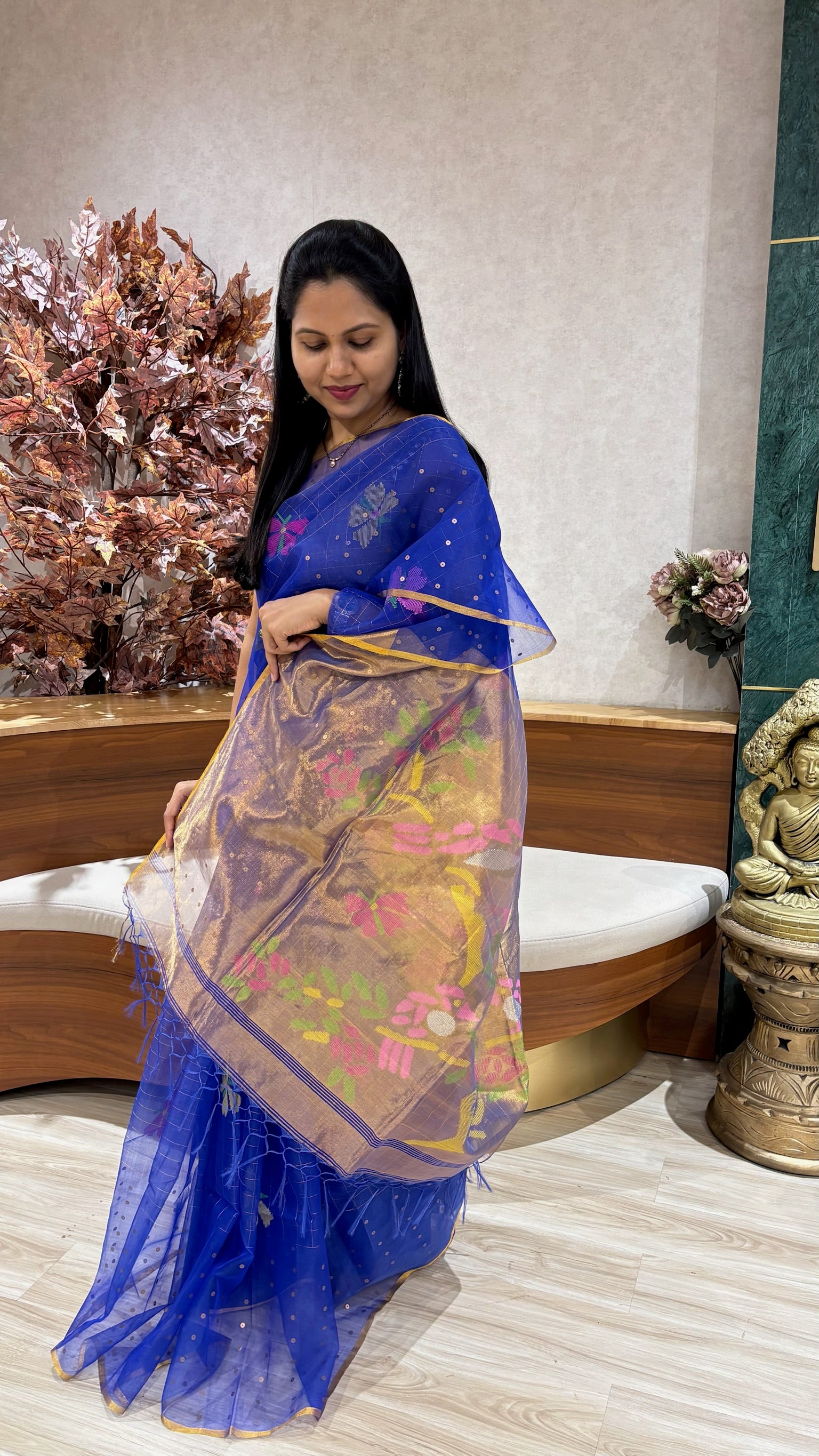 Muslin Kora blue