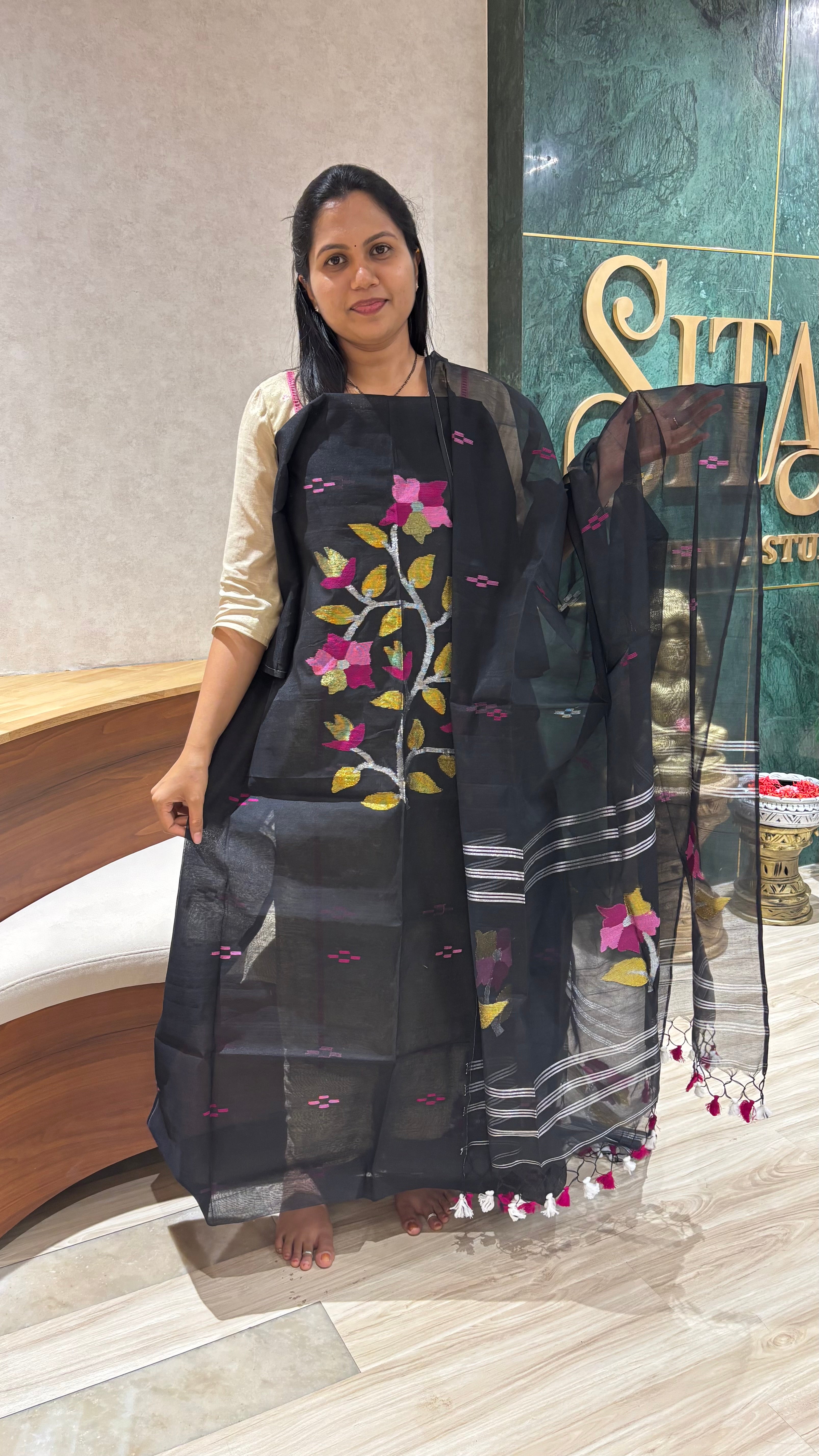 Jhamdani top duppata