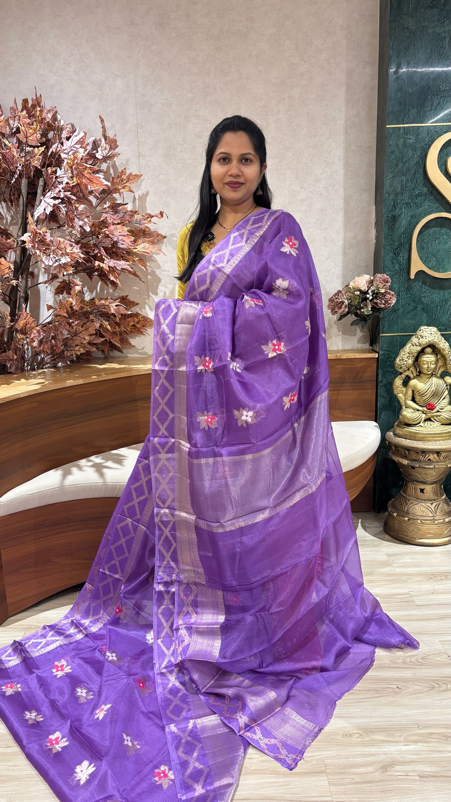 Kota silk weaving lavender
