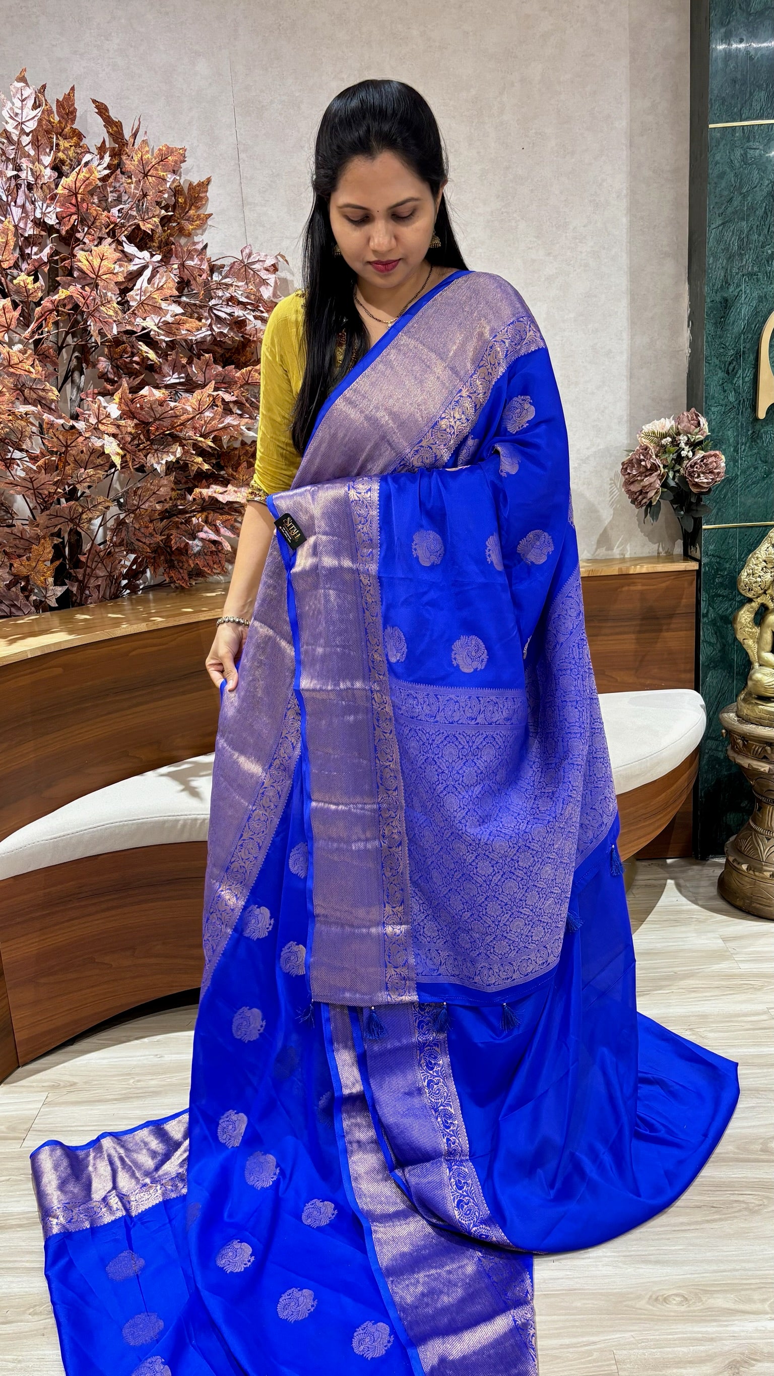 Mysore silk with kanchi borders