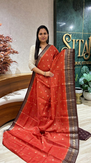 Fancy Mysore silk rust