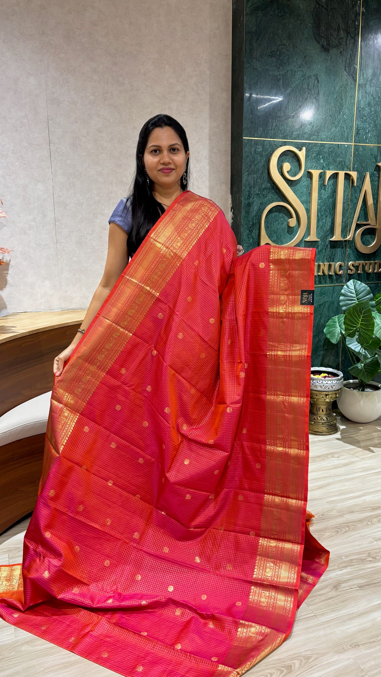 Handloom vintage kanchi dualtone