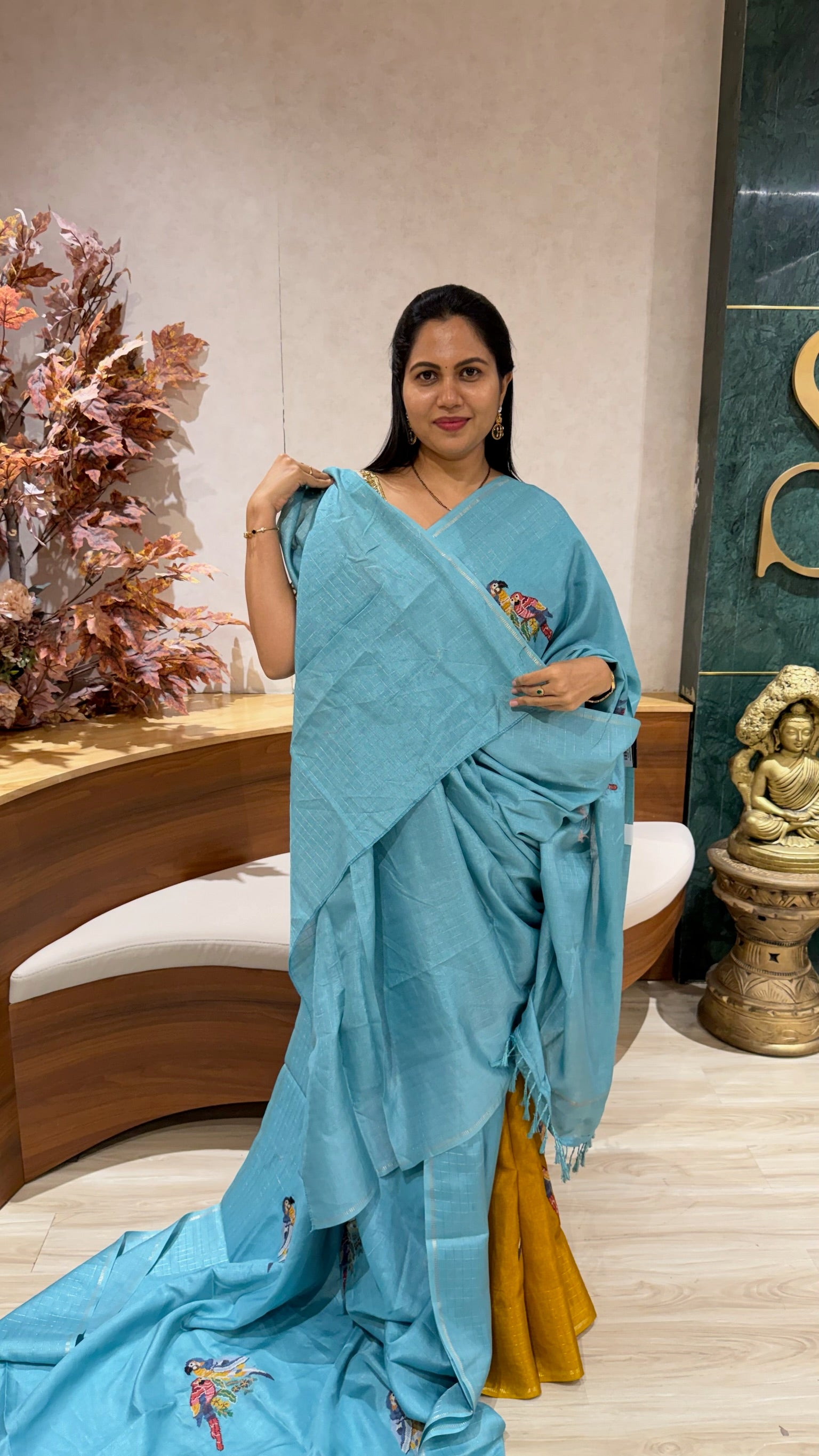 Tussar embroidery
