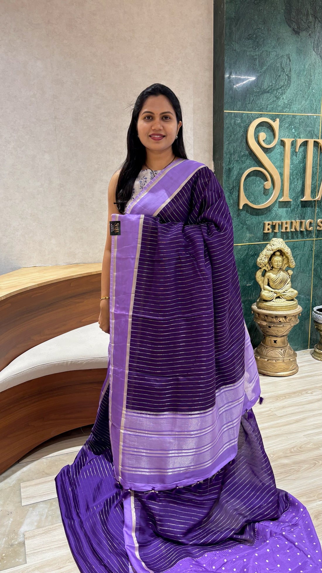 Mashru georgette purple