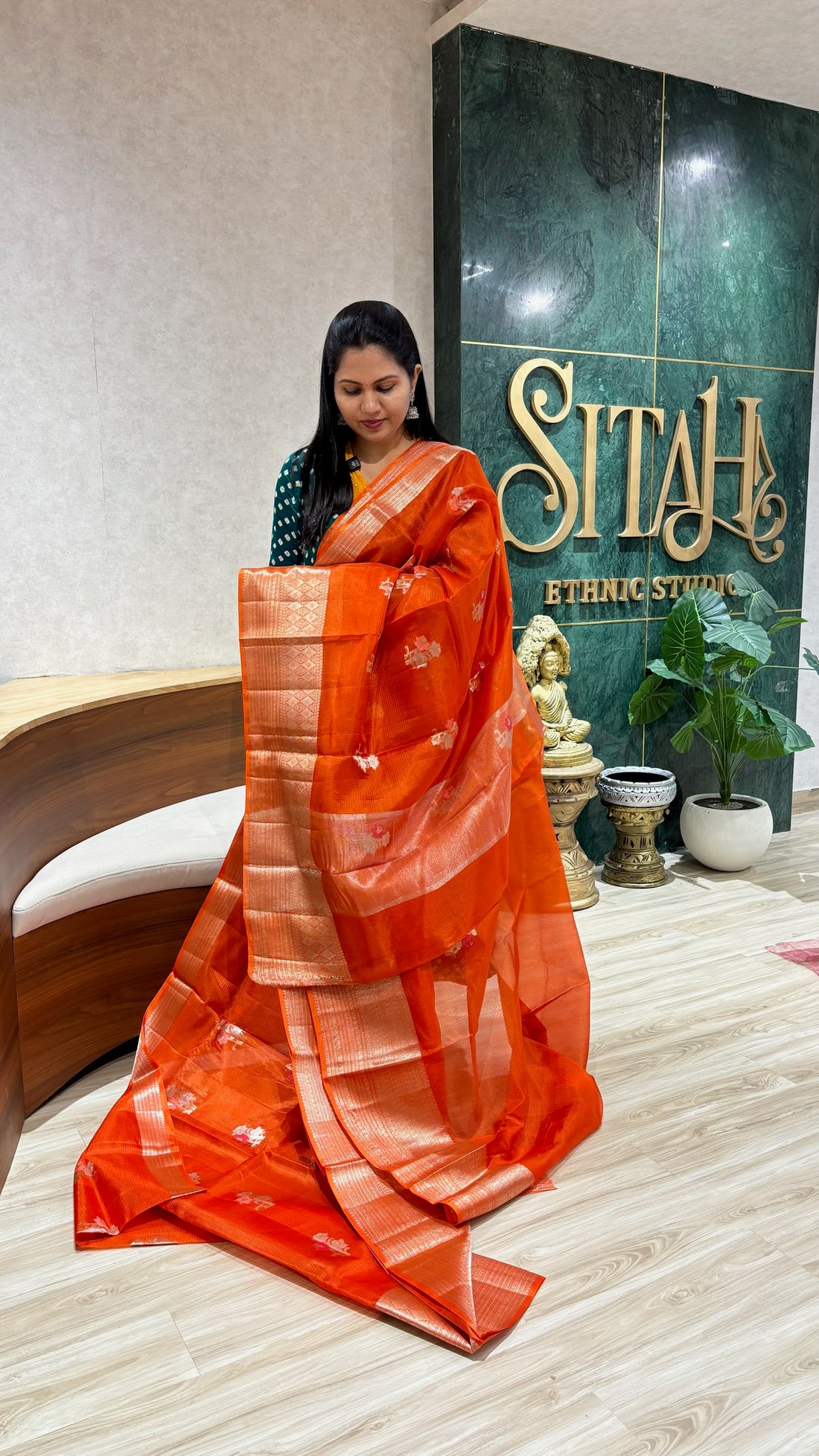 Kota silk orange