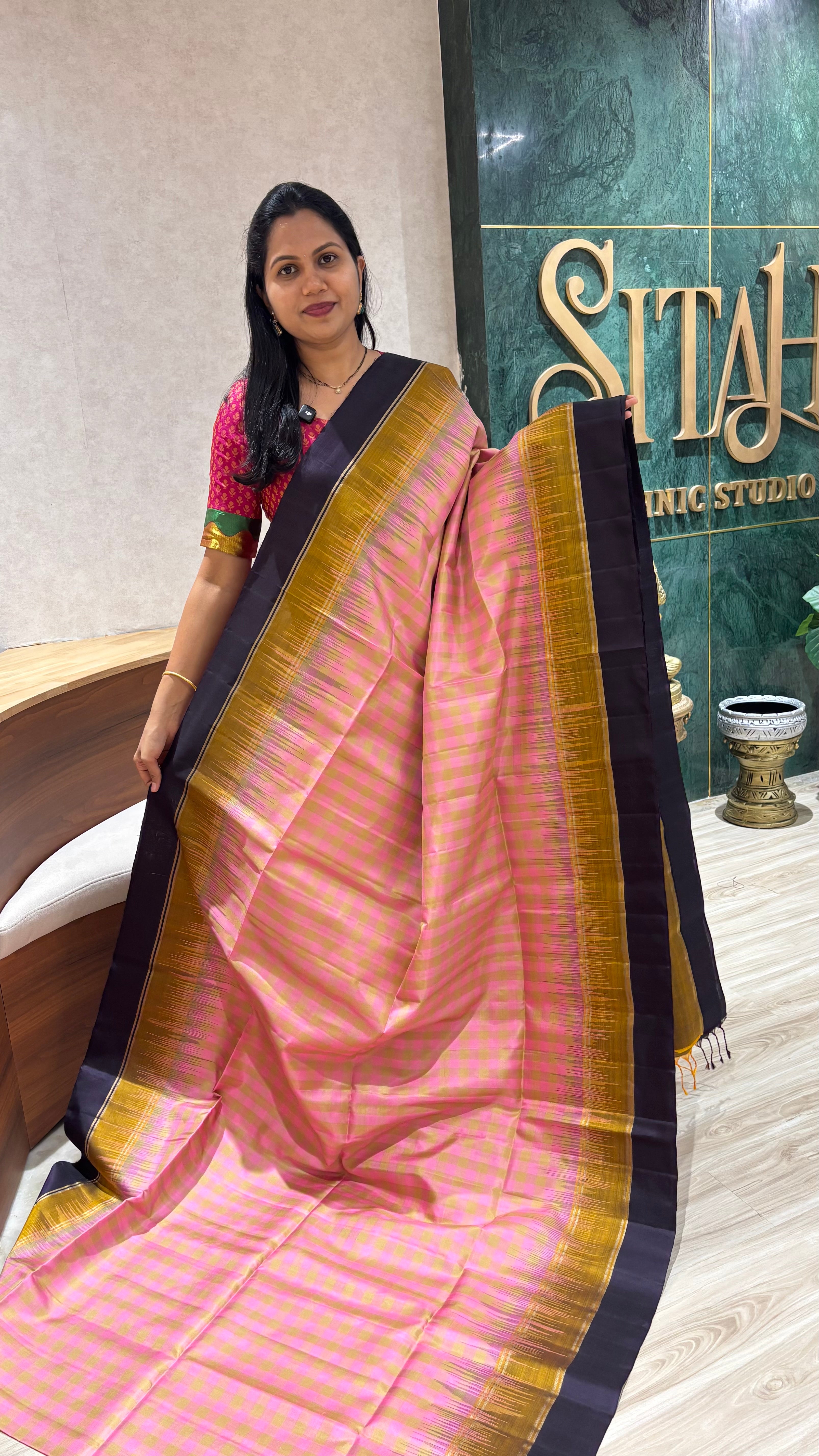 Designer handloom kanchi checks