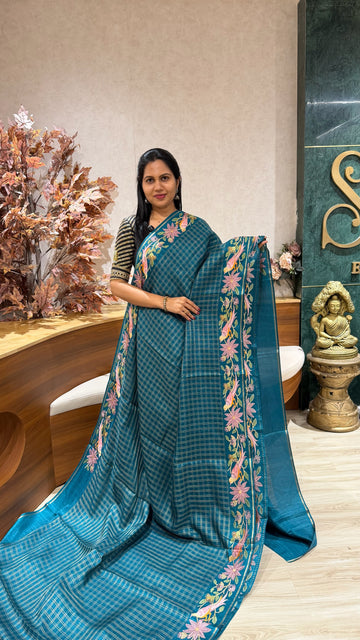 Tussar embroidery