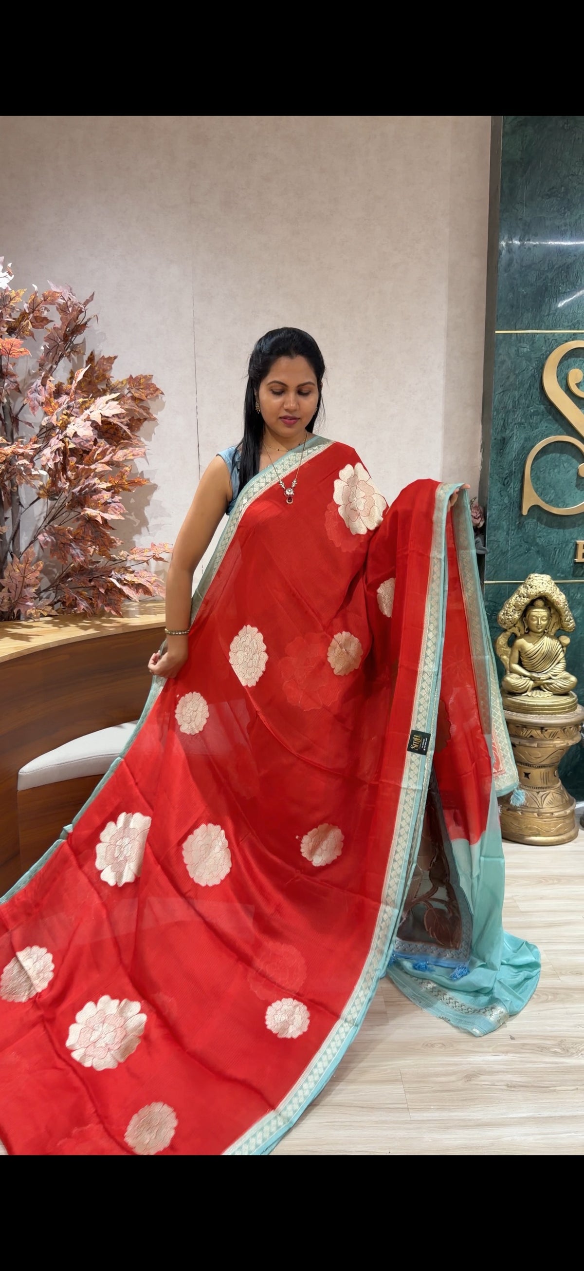 Kota silk saree red
