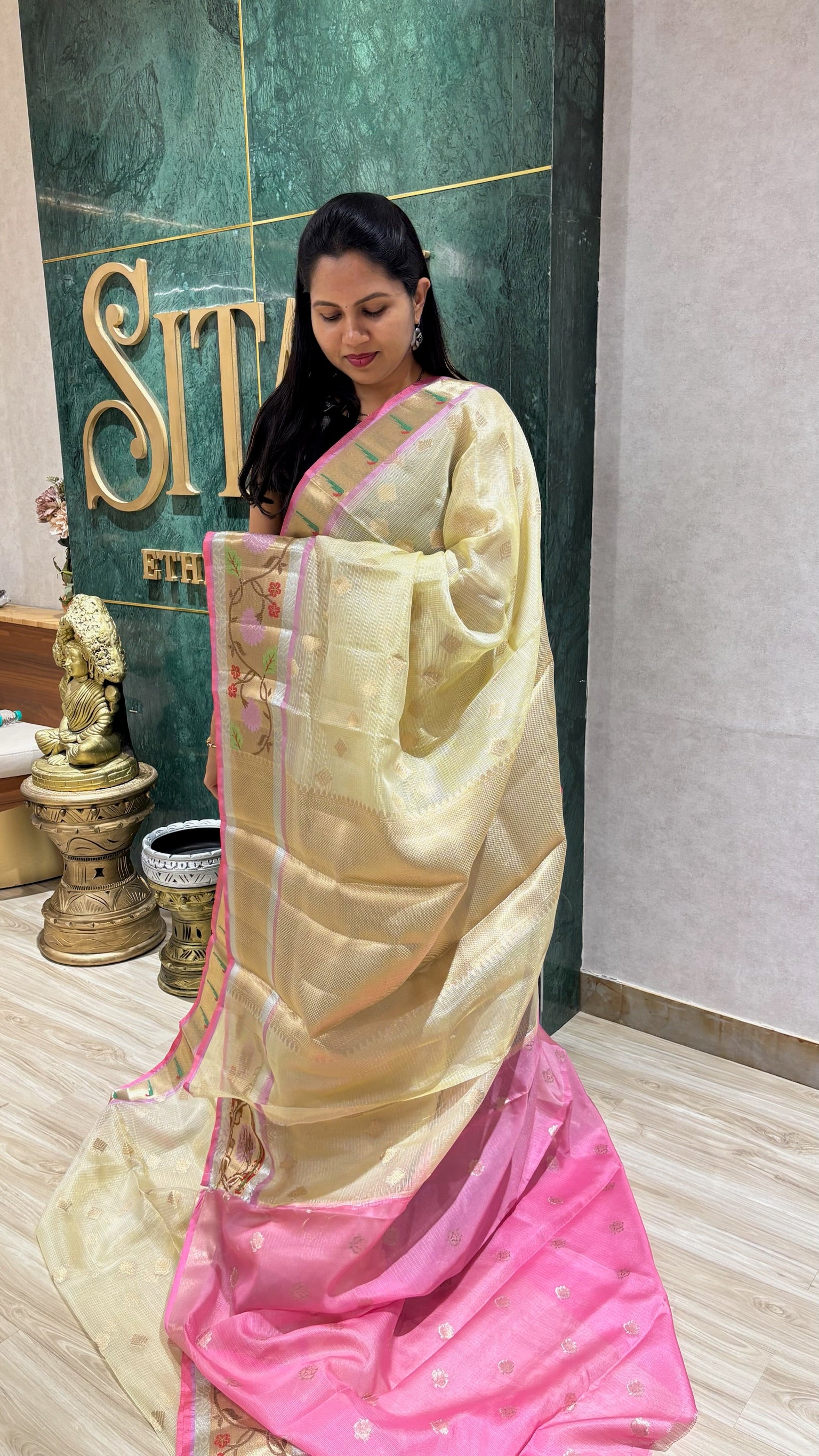 Kota saree yellow