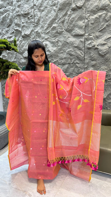 Jhamdani flower duppata
