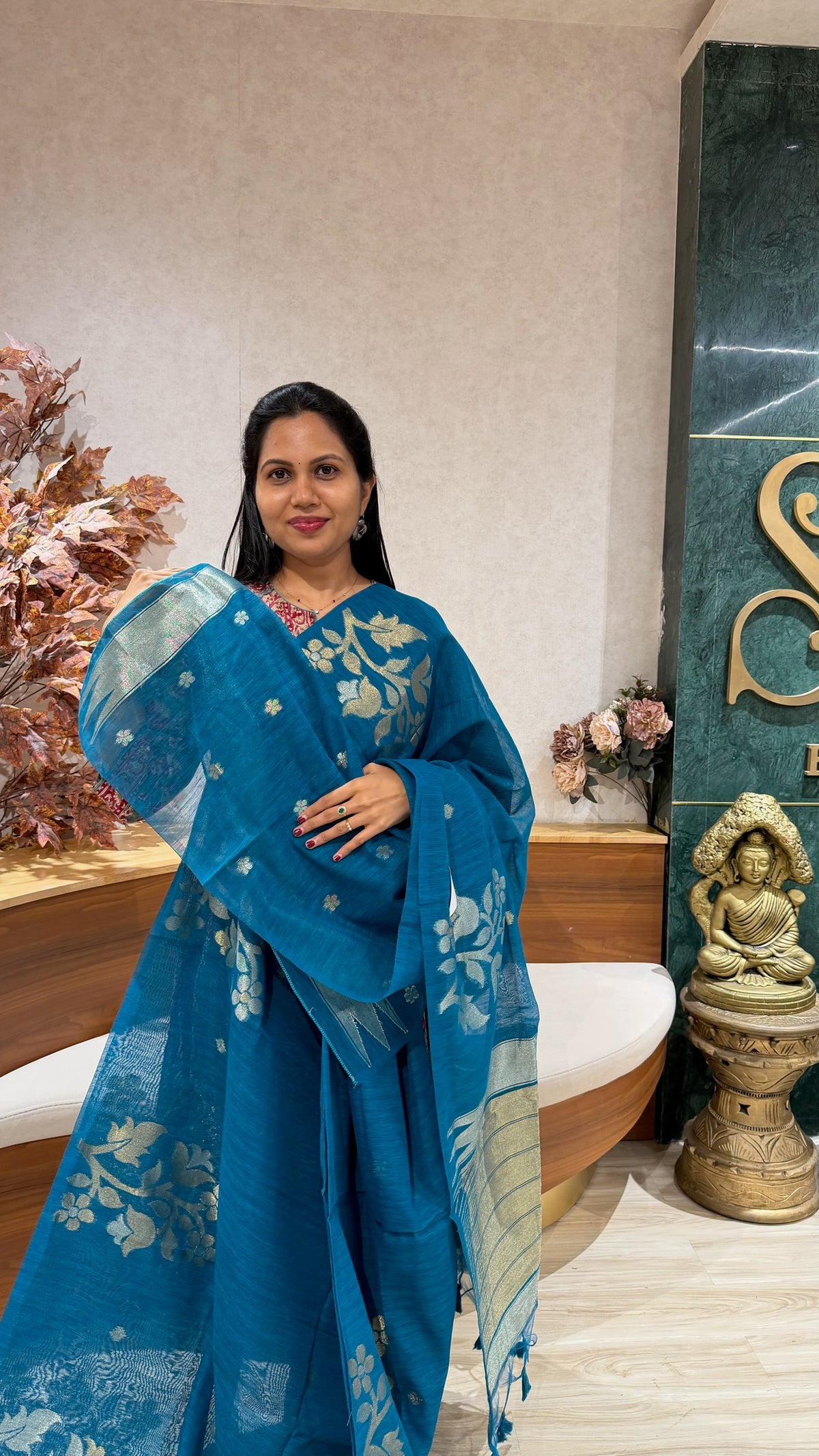 Linen saree