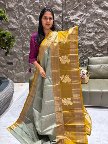 Handloom kanchi pattu grey