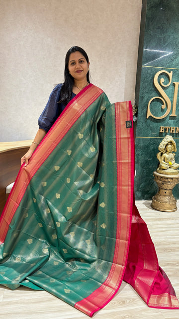 Semi kanchi bottle green