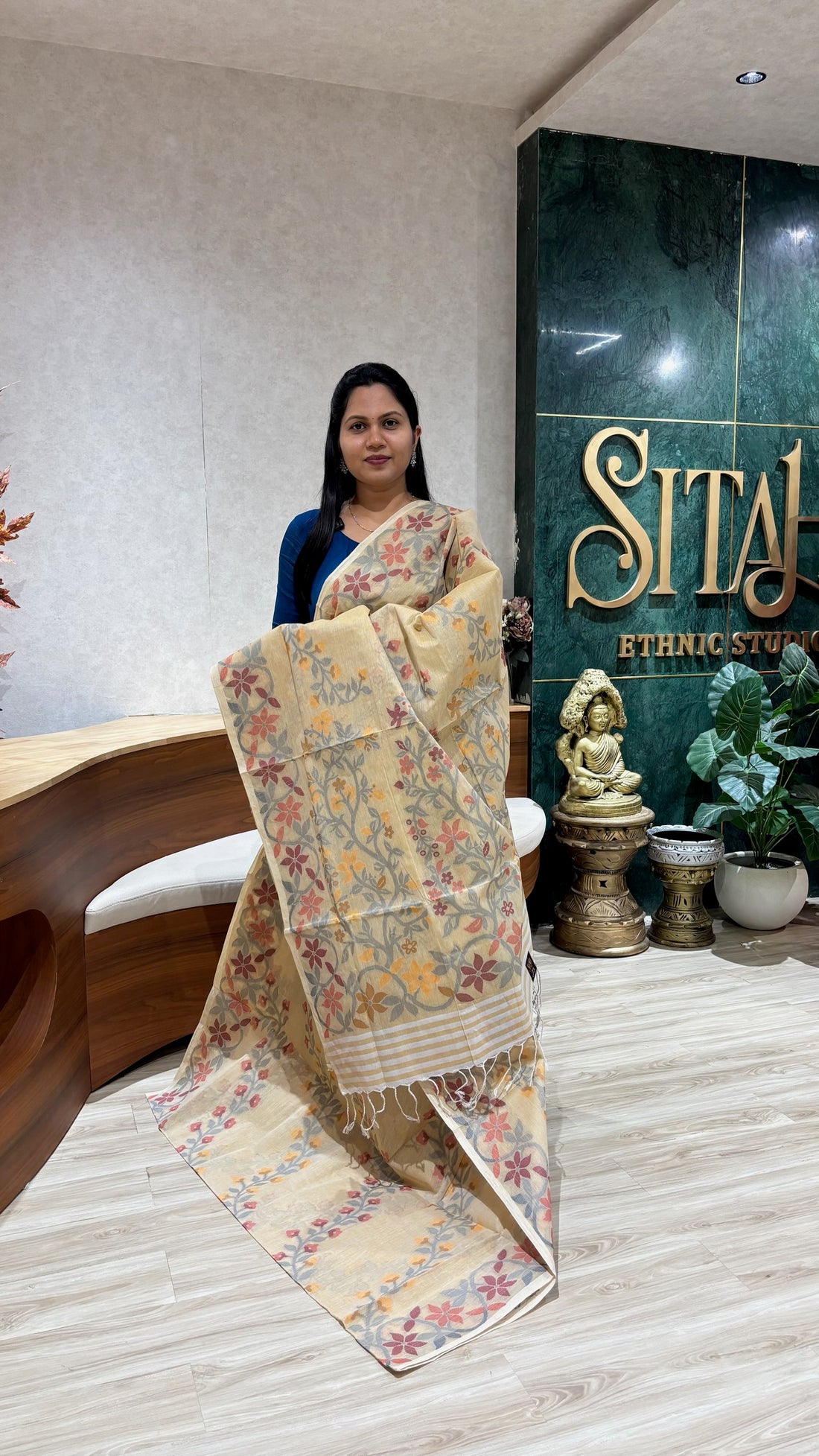 Bengal cotton with no blouse