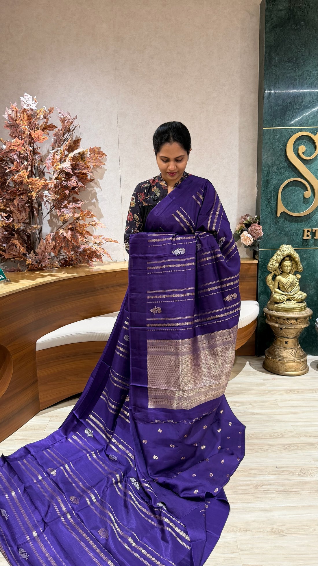 Fancy tussar purple