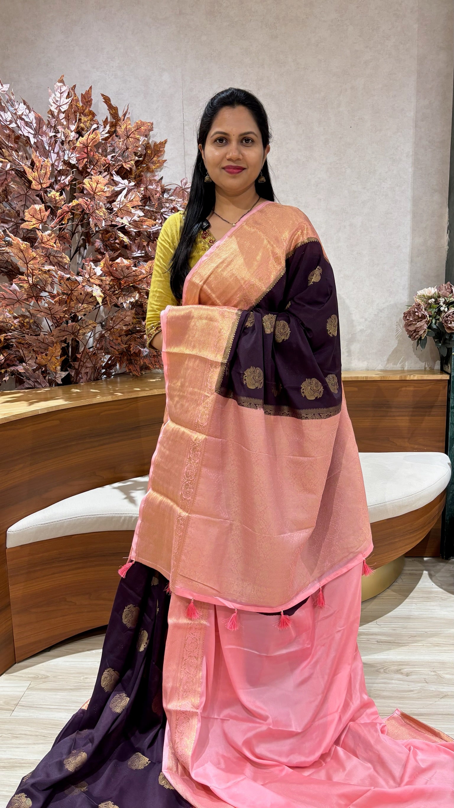 Mysore silk with kanchi borders