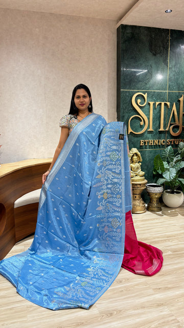 Matka silk sky blue