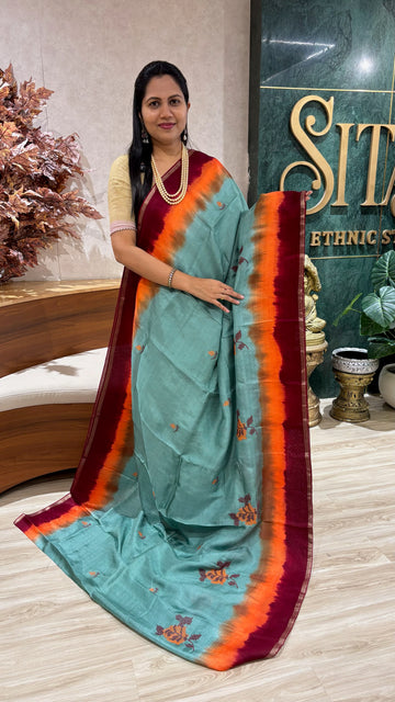 Jute silk saree