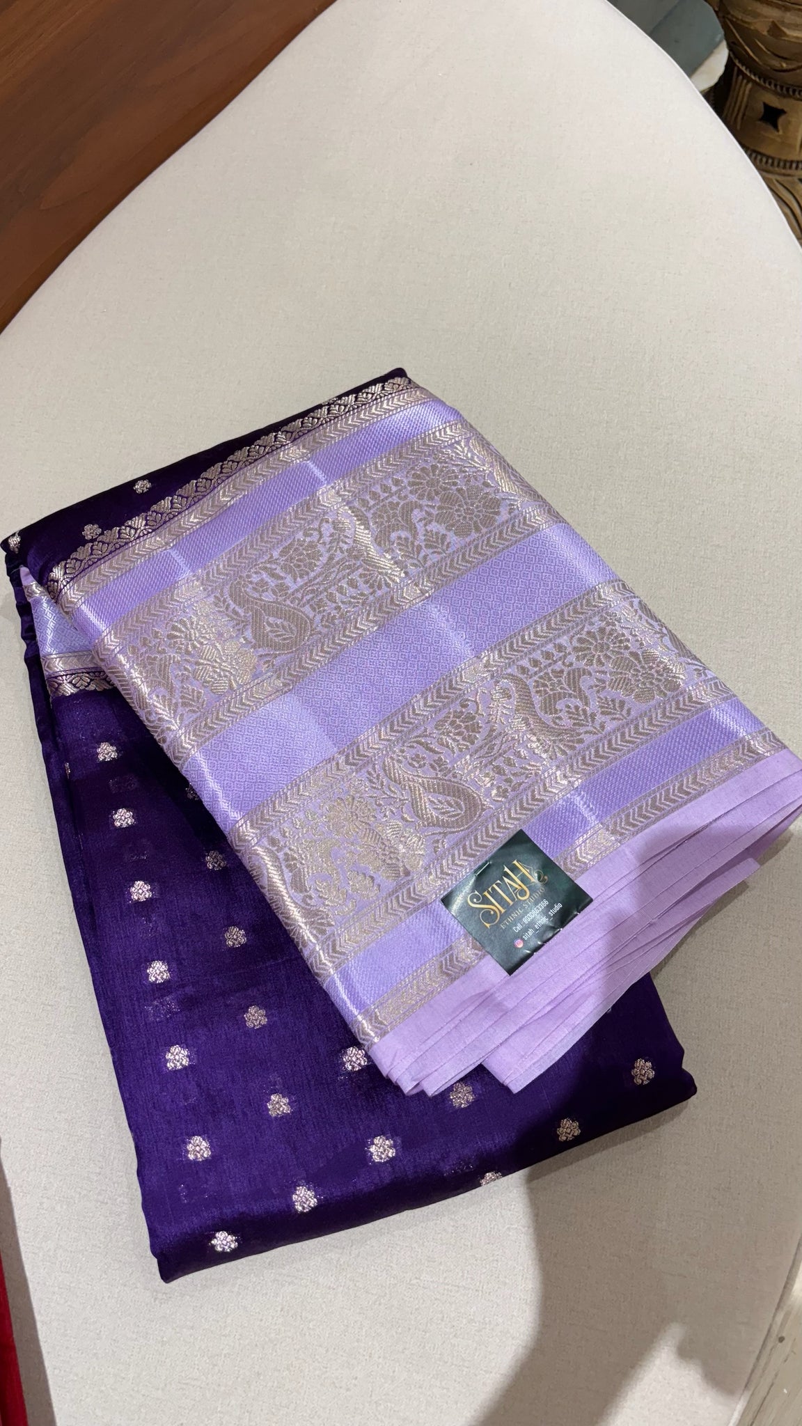 Fancy mango pattu purple