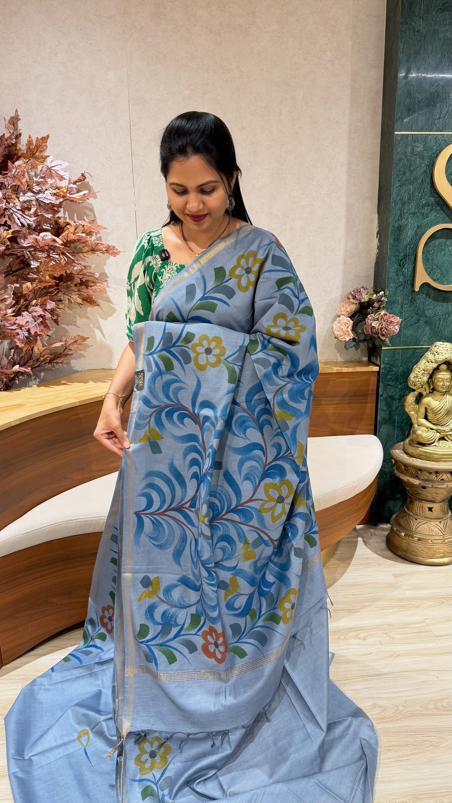 Tussar hand paint
