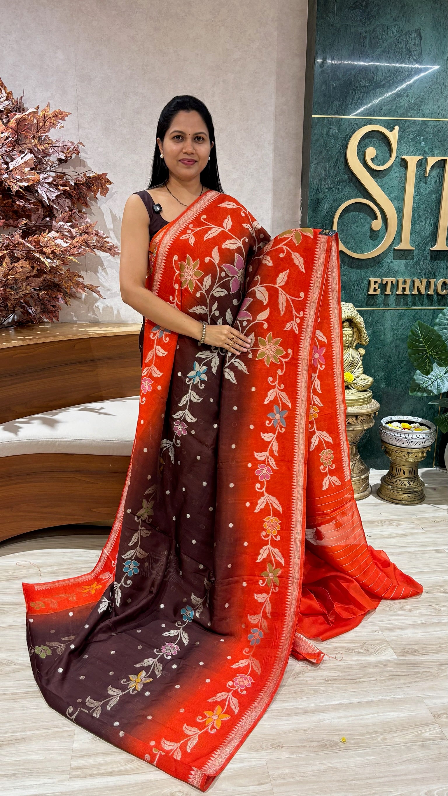 Tussar georgette design 2 creeper