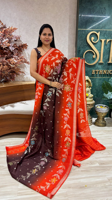 Tussar georgette design 2 creeper