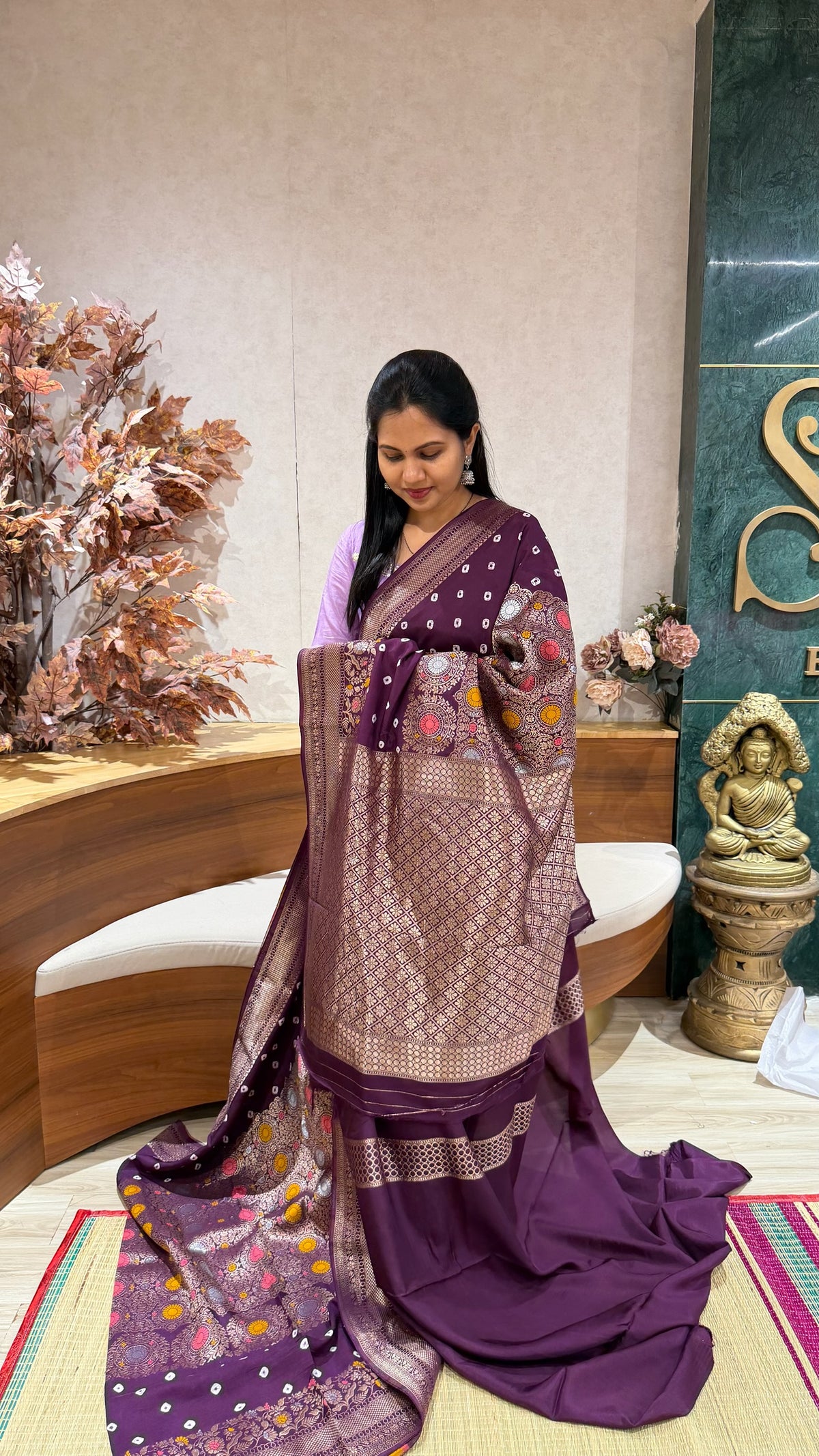 Russian silk bandhini