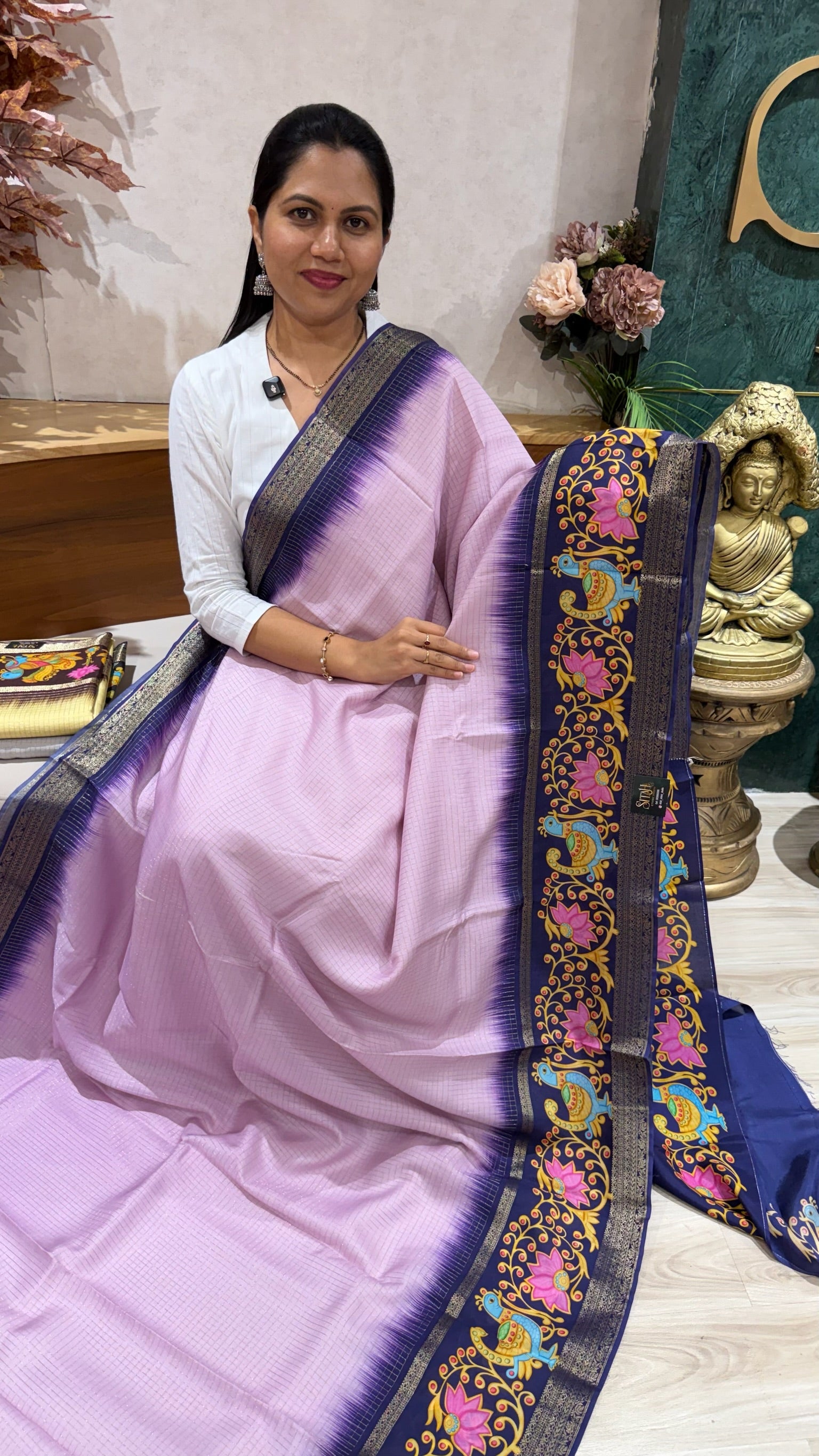 Vintage checks Tanjore print