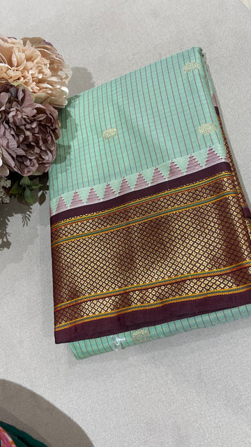 Semi gadwal pista green maroon