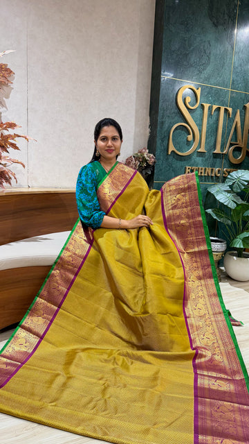 Handloom brocade gadwal
