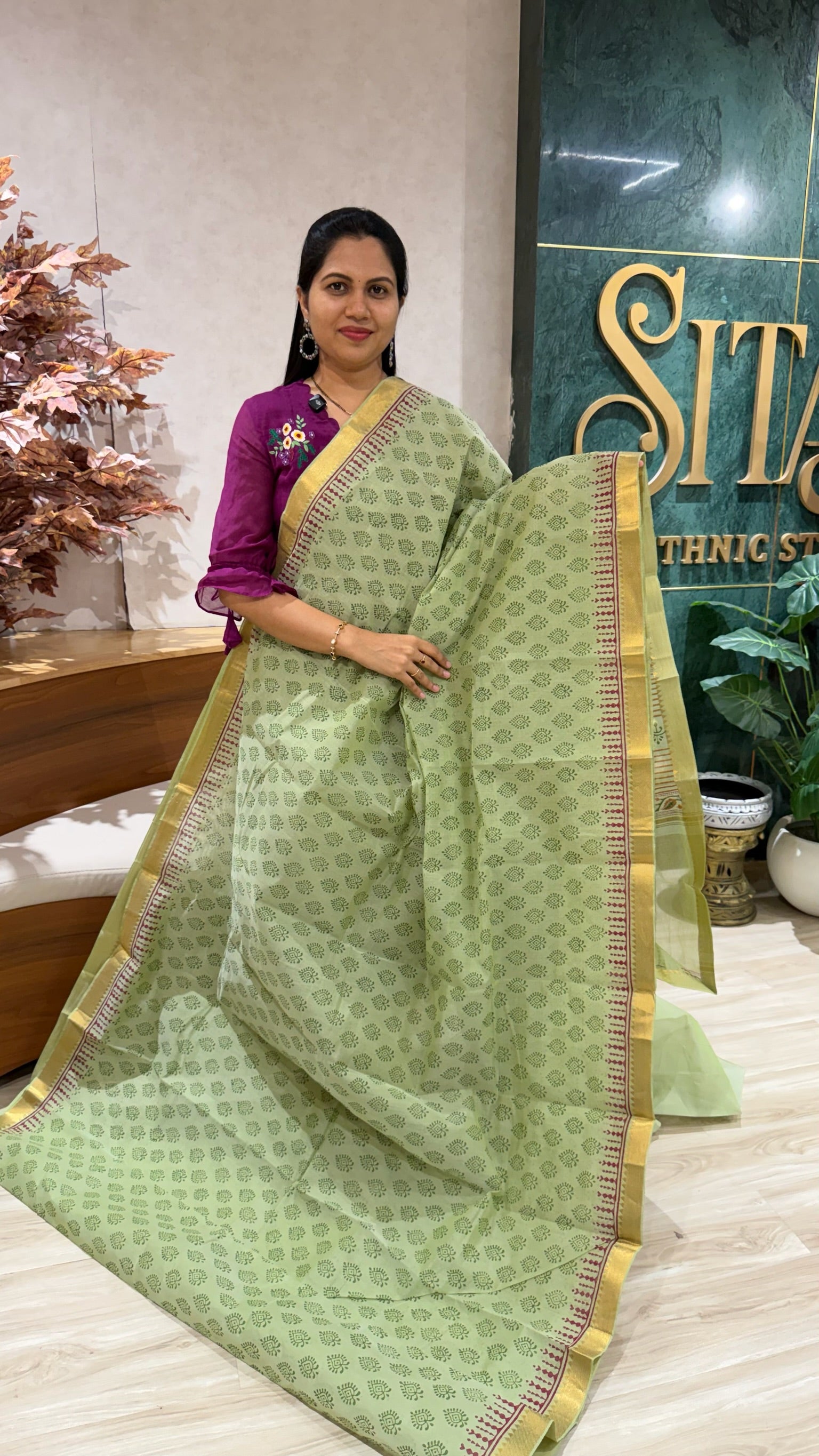 Mangalgiri cotton hand block print