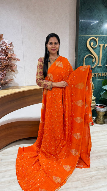 Chinon silk bandhini