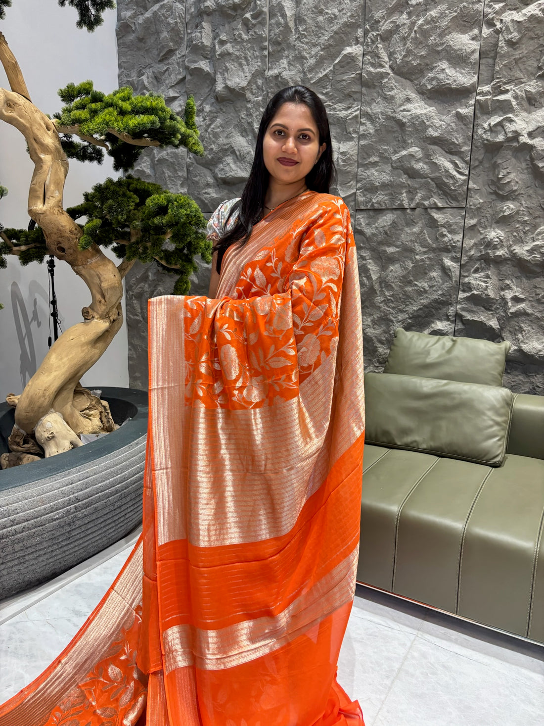 Pure georgette saree