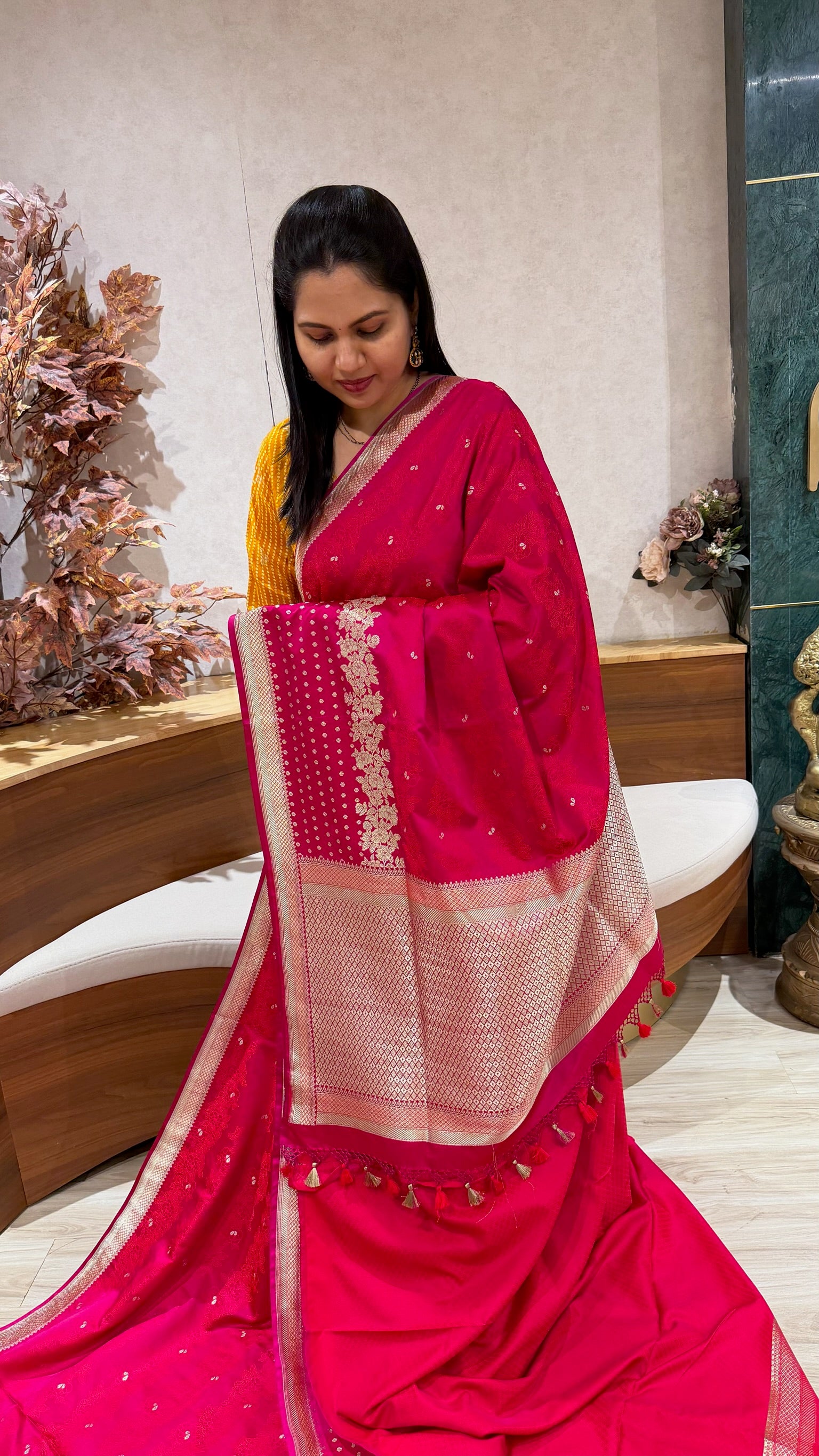 Mashru banaras pink