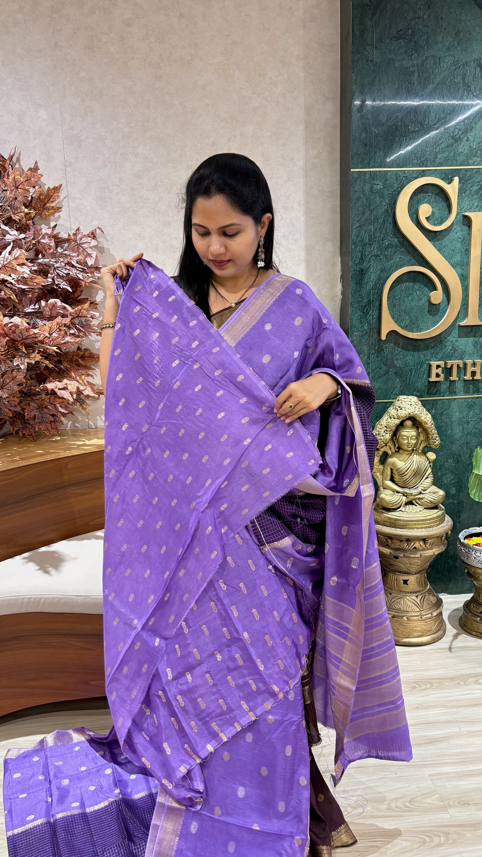 Russian silk checks and border