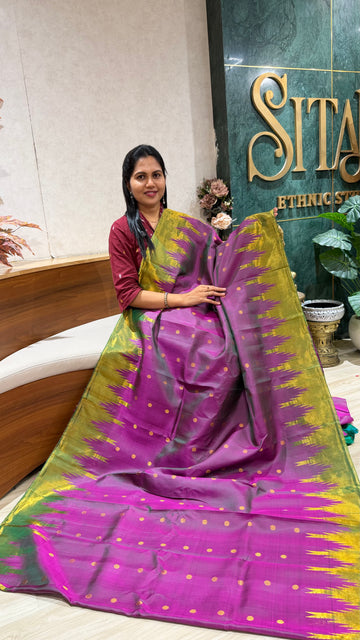 Handloom gadwal tissue temple