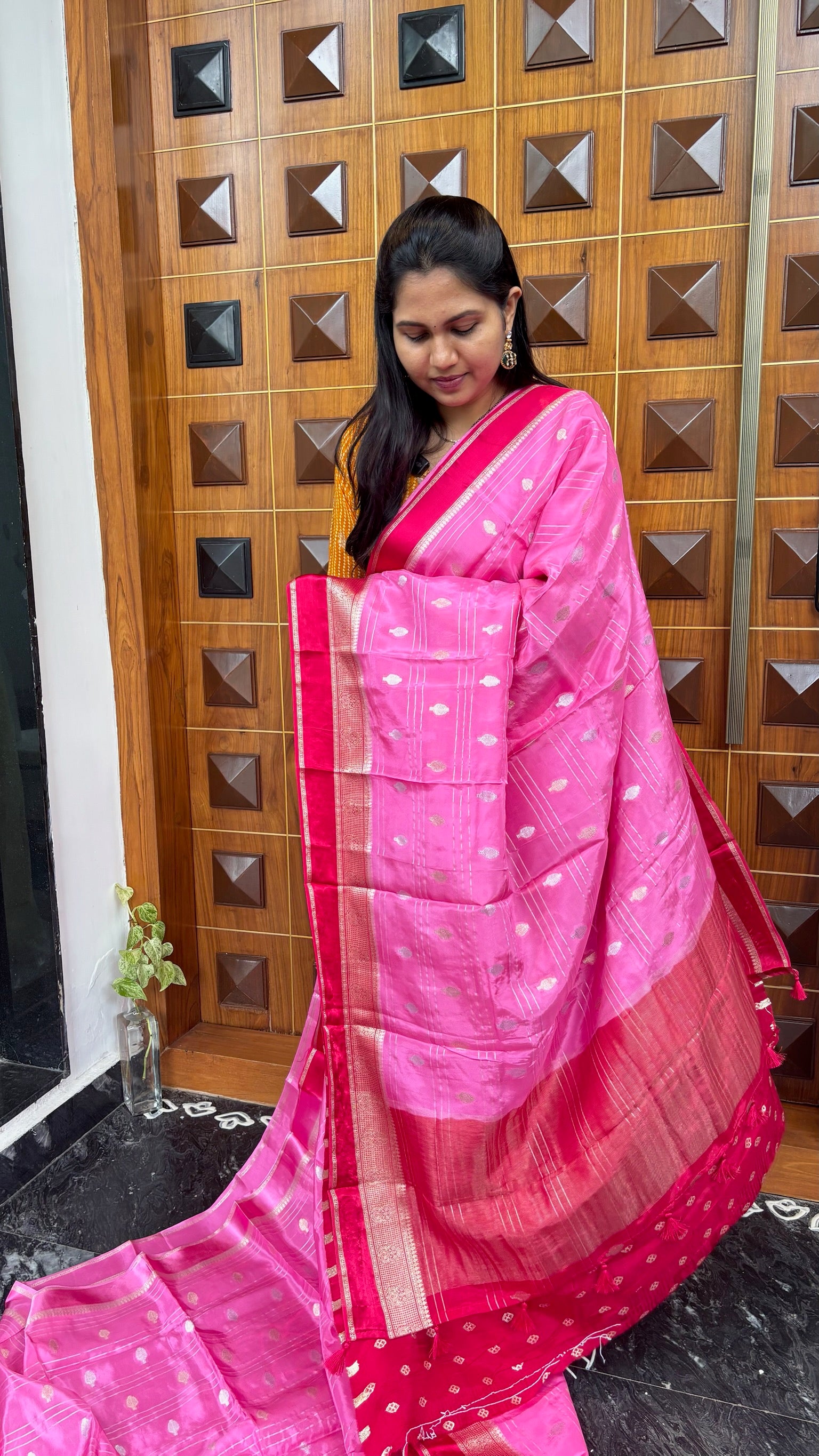 Viscose silk baby pink