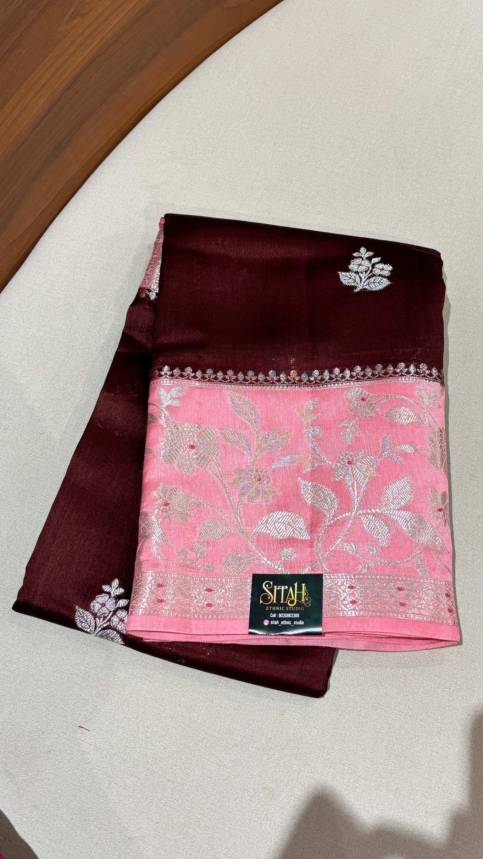 Fancy mango pattu brown