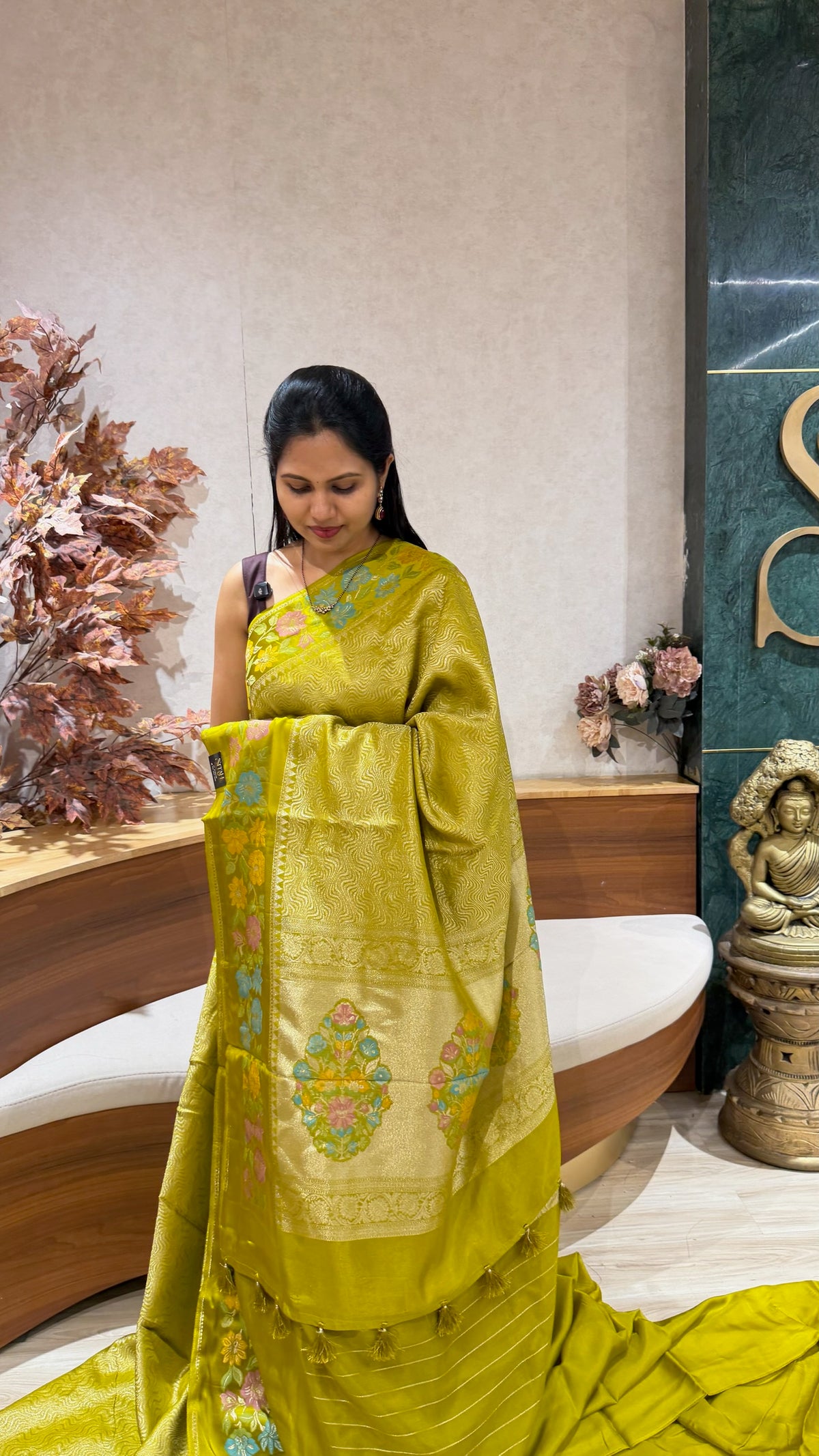 Georgette banaras weaving