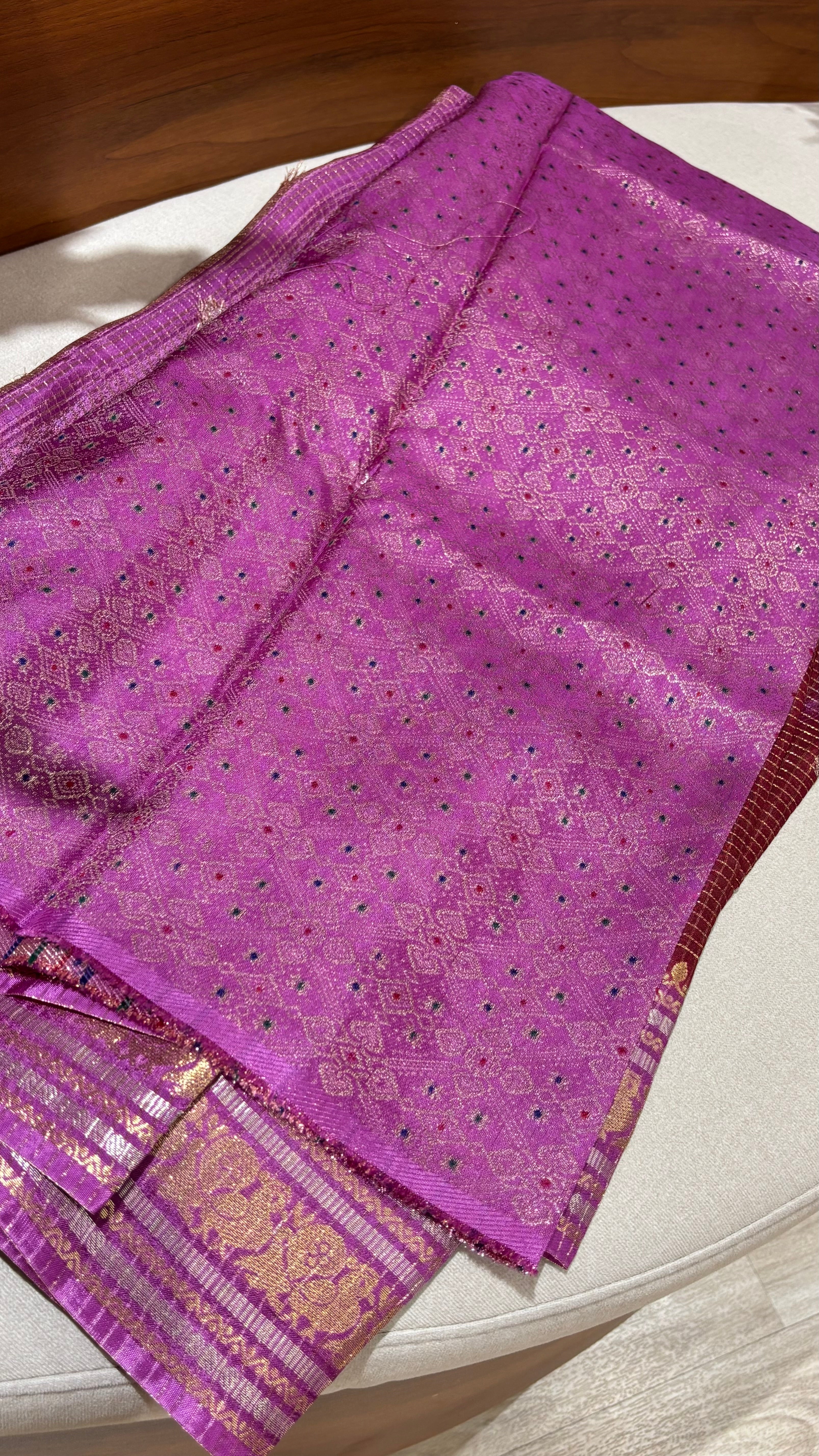 Vintage checks maroon blouse 2