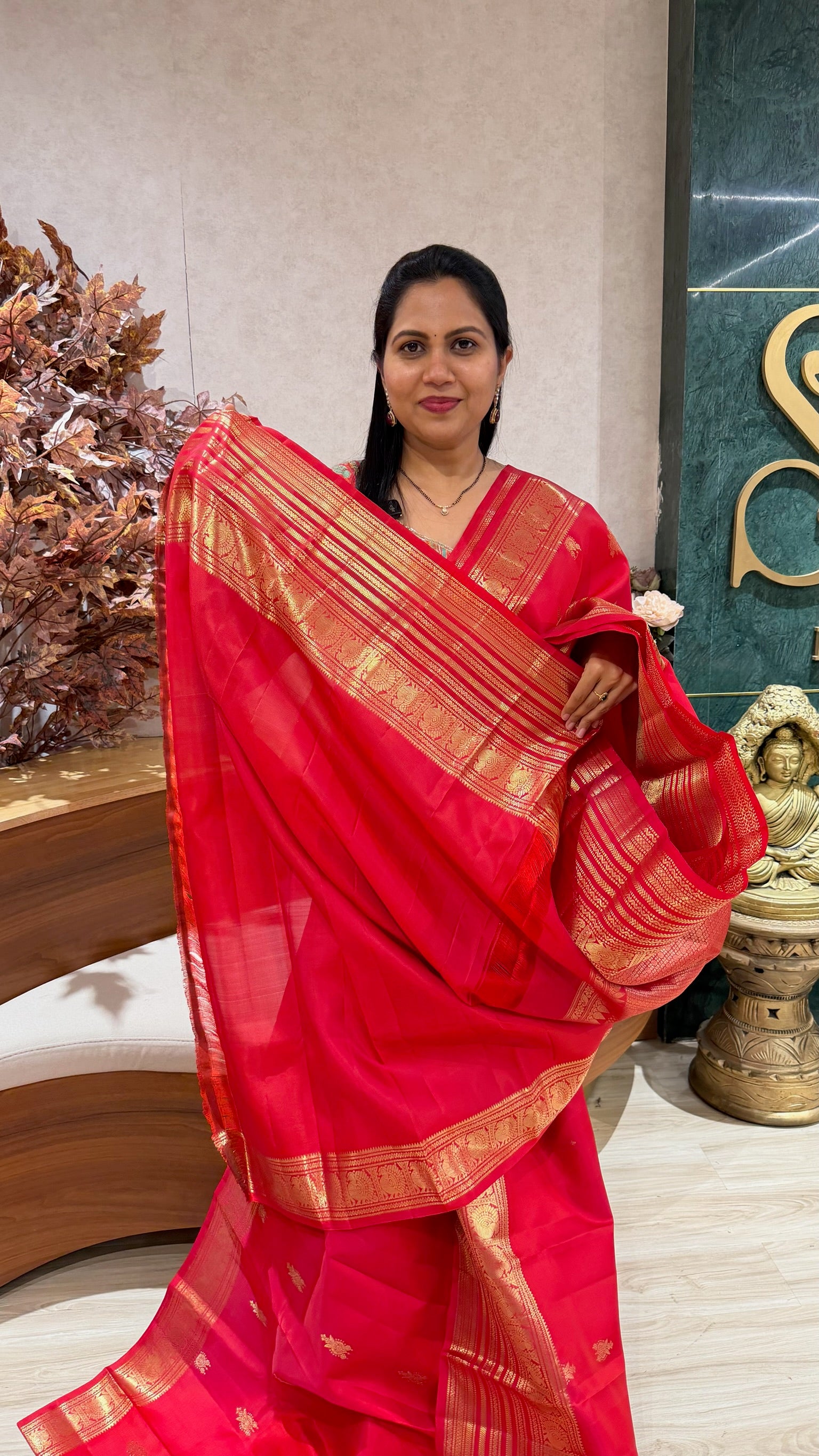 Handloom kanchi pattu maroon