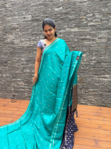 Soft pattu seablue -blue