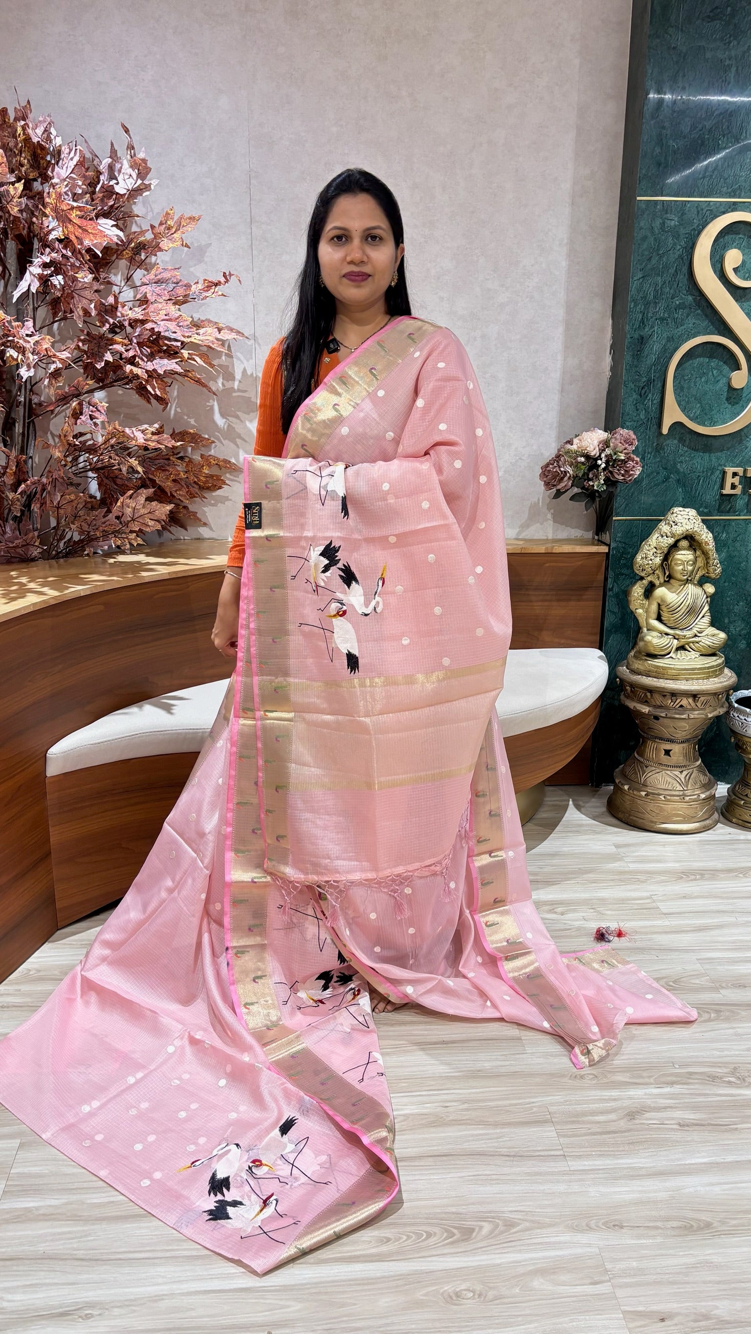 Silk kota embroidery